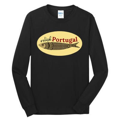 Relish Portugal Sardine Logo Portuguese Tile Sidewalk Tall Long Sleeve T-Shirt