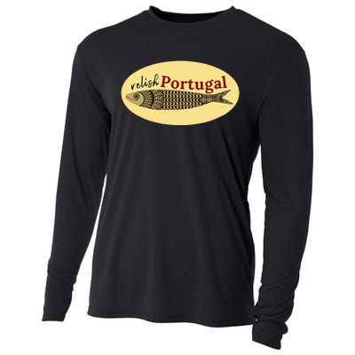 Relish Portugal Sardine Logo Portuguese Tile Sidewalk Cooling Performance Long Sleeve Crew