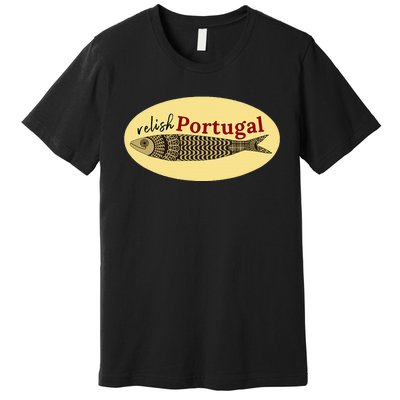 Relish Portugal Sardine Logo Portuguese Tile Sidewalk Premium T-Shirt