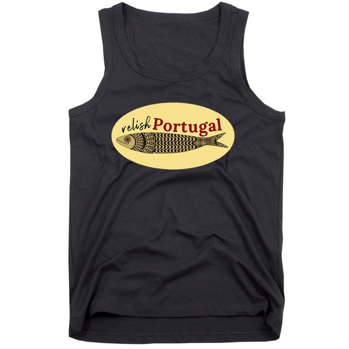 Relish Portugal Sardine Logo Portuguese Tile Sidewalk Tank Top