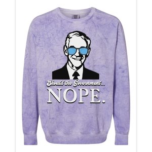 Ron Paul Should The Government Nope Liberty Libertarian Colorblast Crewneck Sweatshirt