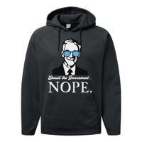 Ron Paul Should The Government Nope Liberty Libertarian Performance Fleece Hoodie