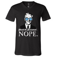 Ron Paul Should The Government Nope Liberty Libertarian V-Neck T-Shirt