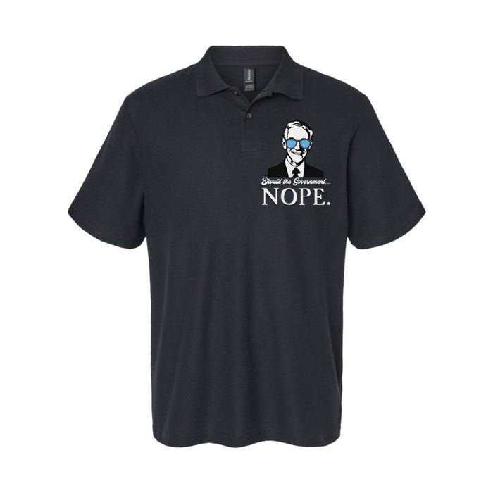 Ron Paul Should The Government Nope Liberty Libertarian Softstyle Adult Sport Polo