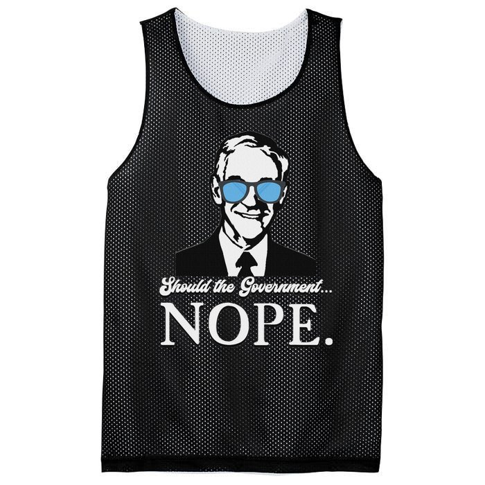 Ron Paul Should The Government Nope Liberty Libertarian Mesh Reversible Basketball Jersey Tank