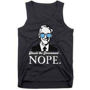 Ron Paul Should The Government Nope Liberty Libertarian Tank Top