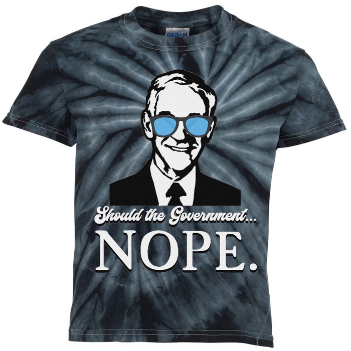 Ron Paul Should The Government Nope Liberty Libertarian Kids Tie-Dye T-Shirt