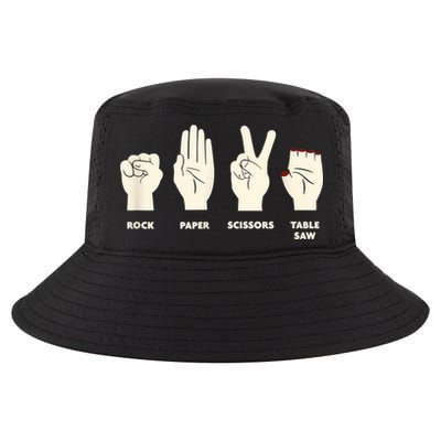 Rock Paper Scissors Table Saw Funny Carpenter Contractor Cool Comfort Performance Bucket Hat