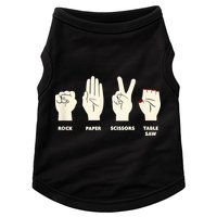 Rock Paper Scissors Table Saw Funny Carpenter Contractor Doggie Tank