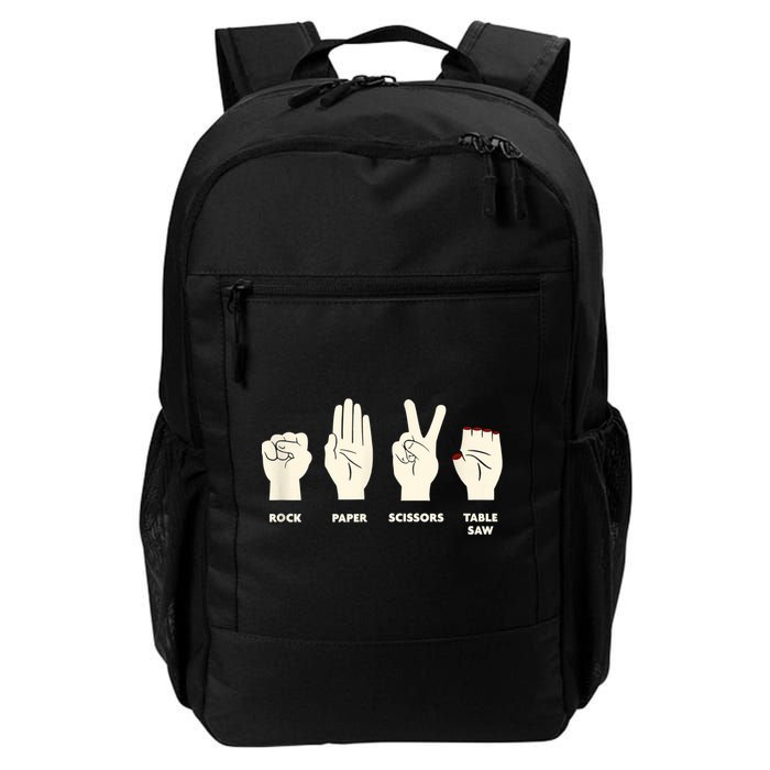 Rock Paper Scissors Table Saw Funny Carpenter Contractor Backpack