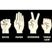 Rock Paper Scissors Table Saw Funny Carpenter Contractor Bumper Sticker