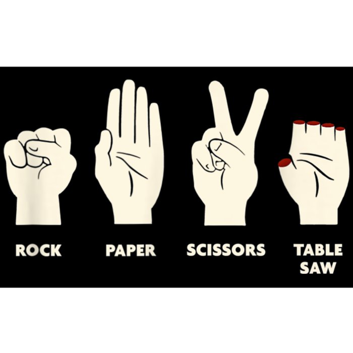 Rock Paper Scissors Table Saw Funny Carpenter Contractor Bumper Sticker