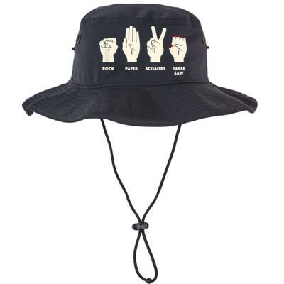Rock Paper Scissors Table Saw Funny Carpenter Contractor Bucket Hat