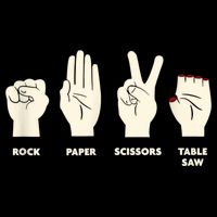 Rock Paper Scissors Table Saw Funny Carpenter Contractor Drawstring Bag