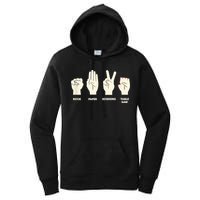 Rock Paper Scissors Table Saw Funny Carpenter Contractor Women's Pullover Hoodie