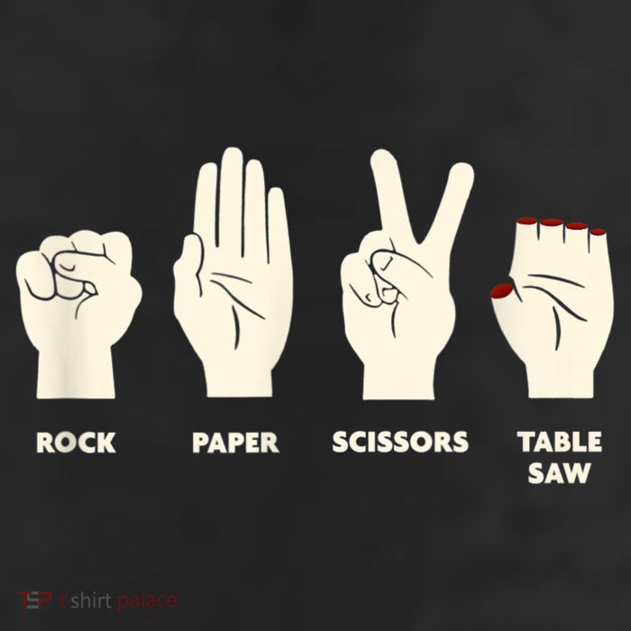 Rock Paper Scissors Table Saw Funny Carpenter Contractor 25L Jumbo Tote