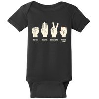 Rock Paper Scissors Table Saw Funny Carpenter Contractor Baby Bodysuit