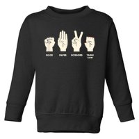 Rock Paper Scissors Table Saw Funny Carpenter Contractor Toddler Sweatshirt