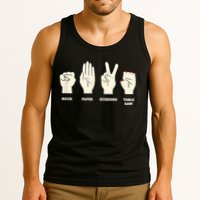 Rock Paper Scissors Table Saw Funny Carpenter Contractor Tank Top
