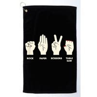 Rock Paper Scissors Table Saw Funny Carpenter Contractor Golf Towel