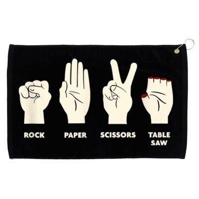 Rock Paper Scissors Table Saw Funny Carpenter Contractor Grommeted Golf Towel