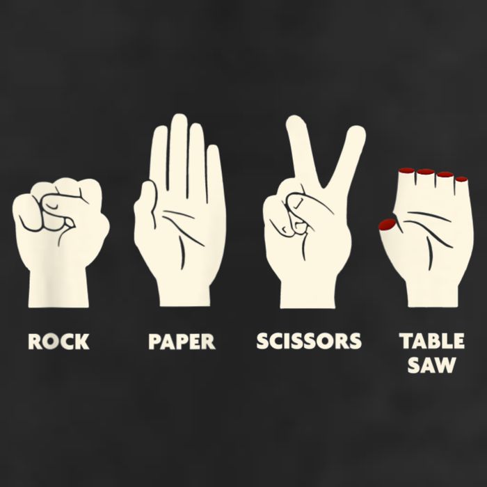 Rock Paper Scissors Table Saw Funny Carpenter Contractor Microfiber Hand Towel