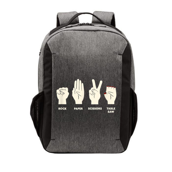 Rock Paper Scissors Table Saw Funny Carpenter Contractor Vector Backpack