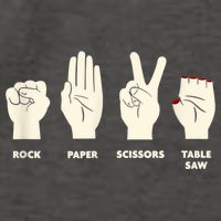 Rock Paper Scissors Table Saw Funny Carpenter Contractor Vector Backpack