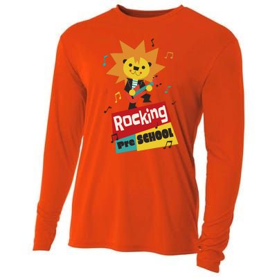 Rocking Pre School Lion Guitar Cooling Performance Long Sleeve Crew