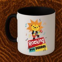 Rocking Pre School Lion Guitar Mug