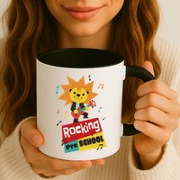 Rocking Pre School Lion Guitar Mug