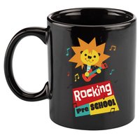 Rocking Pre School Lion Guitar 11oz C Handle Ceramic Mug