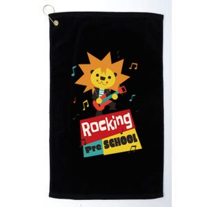 Rocking Pre School Lion Guitar Platinum Collection Golf Towel