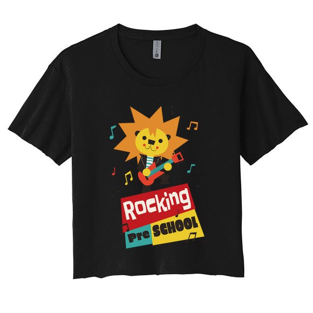 Rocking Pre School Lion Guitar Crop Top
