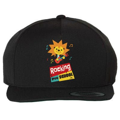 Rocking Pre School Lion Guitar Wool Snapback Cap