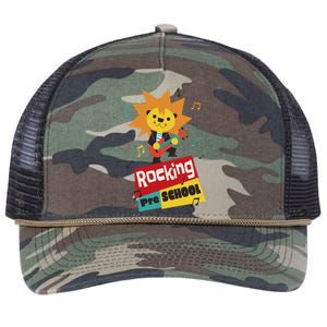 Rocking Pre School Lion Guitar Retro Rope Trucker Hat Cap