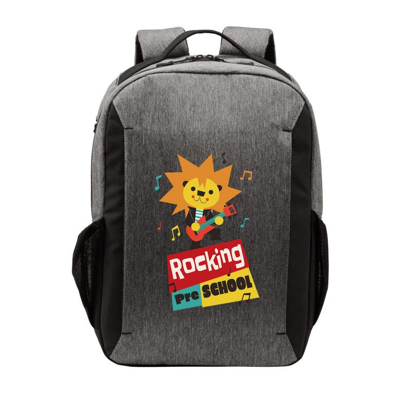 Rocking Pre School Lion Guitar Vector Backpack