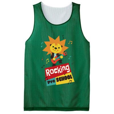 Rocking Pre School Lion Guitar Mesh Reversible Basketball Jersey Tank
