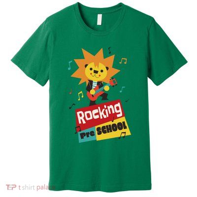 Rocking Pre School Lion Guitar Premium T-Shirt