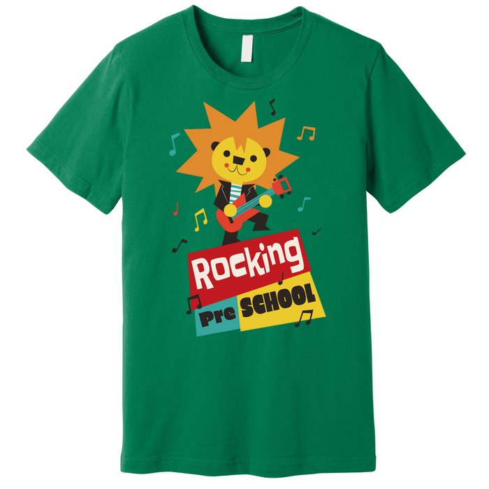 Rocking Pre School Lion Guitar Premium T-Shirt