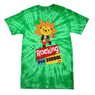 Rocking Pre School Lion Guitar Tie-Dye T-Shirt