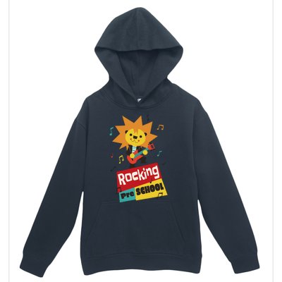 Rocking Pre School Lion Guitar Urban Pullover Hoodie