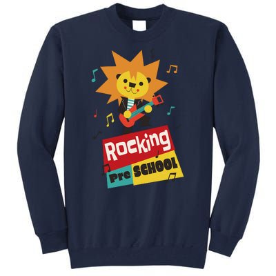 Rocking Pre School Lion Guitar Tall Sweatshirt