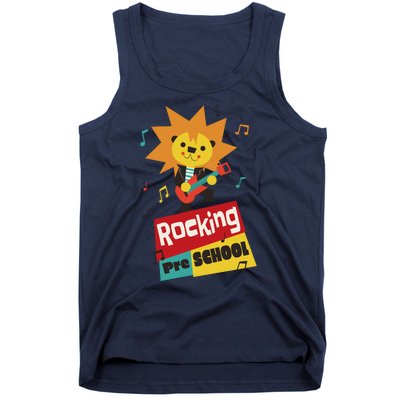 Rocking Pre School Lion Guitar Tank Top