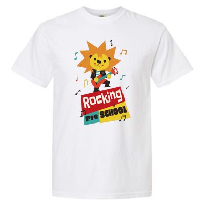 Rocking Pre School Lion Guitar Garment-Dyed Heavyweight T-Shirt