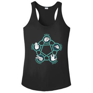 Rock Paper Scissors Lizard Spock Funny Game Ladies PosiCharge Competitor Racerback Tank