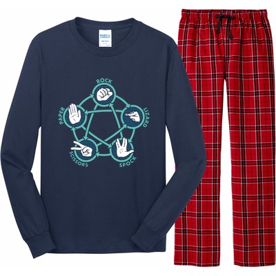 Rock Paper Scissors Lizard Spock Funny Game Long Sleeve Pajama Set