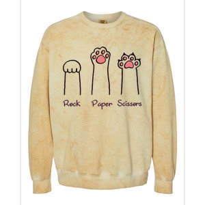 rock paper scissors cat paws Colorblast Crewneck Sweatshirt