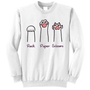 rock paper scissors cat paws Sweatshirt