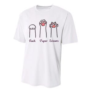 rock paper scissors cat paws Performance Sprint T-Shirt